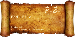 Pedl Ella névjegykártya